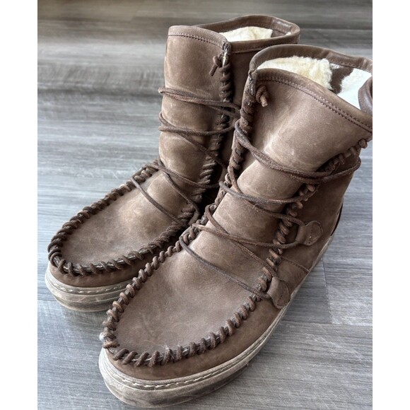 Karma Of Charme Malita Moccasin Boot Size 38 Brown Suede Leather - Picture 10 of 10
